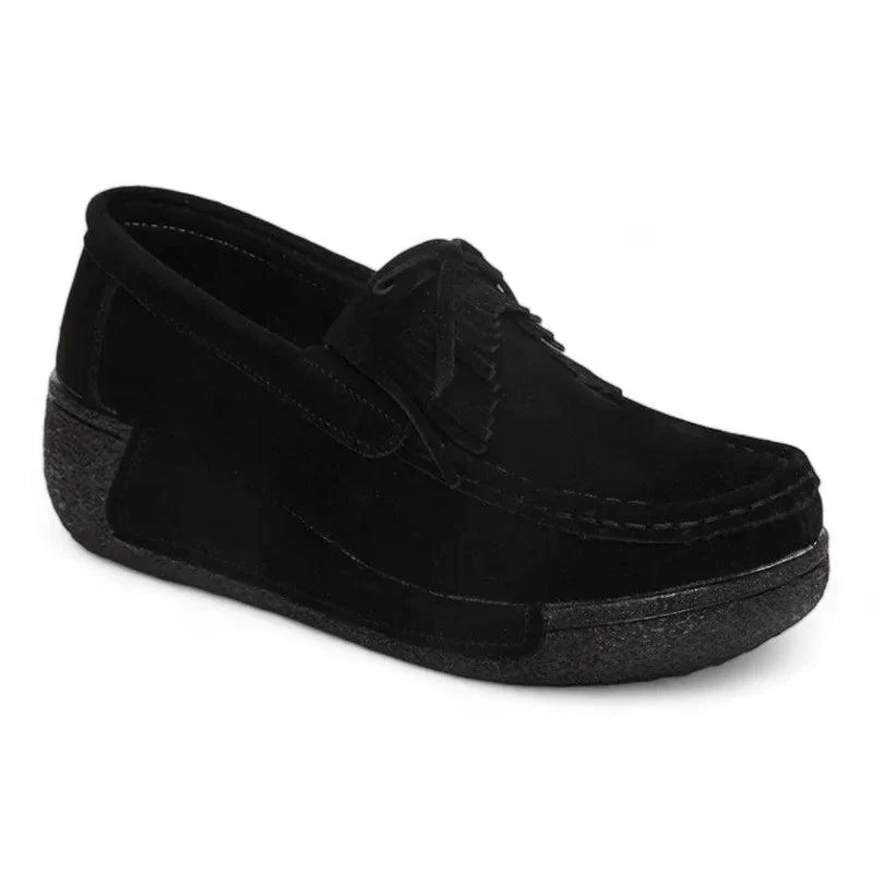 mocassin orthopédique femme compensés en daim – Image 5