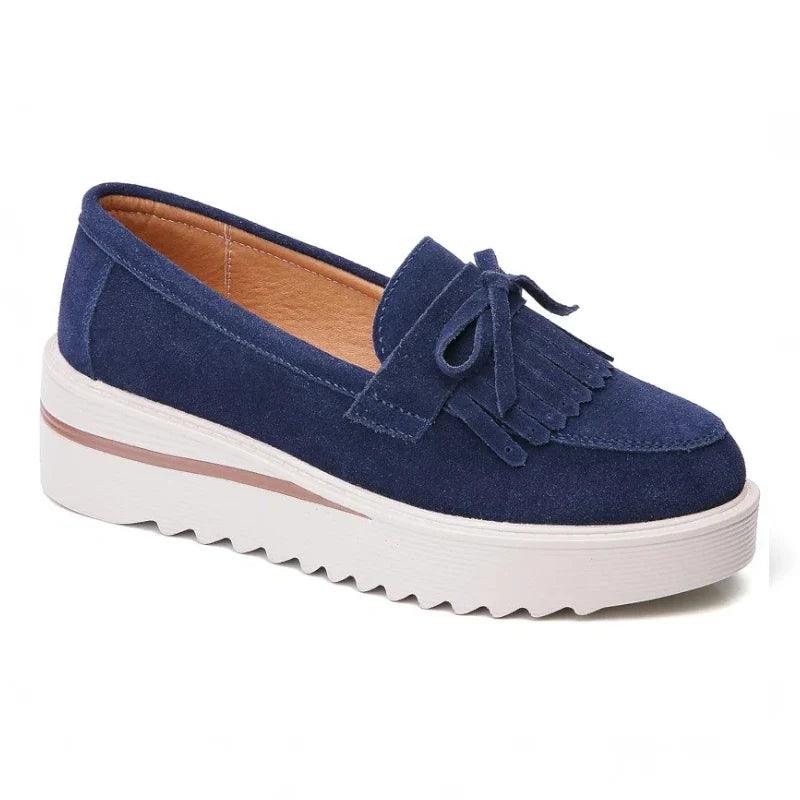 mocassin orthopédique femme compensés en daim – Image 5