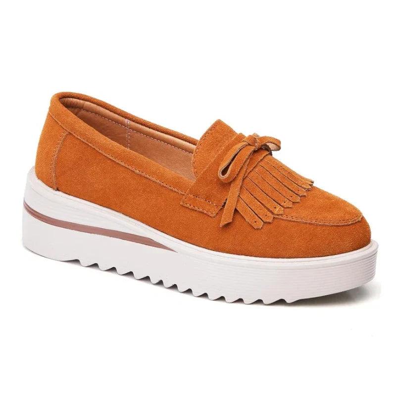 mocassin orthopédique femme compensés en daim – Image 6