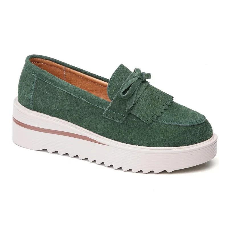 mocassin orthopédique femme compensés en daim – Image 7