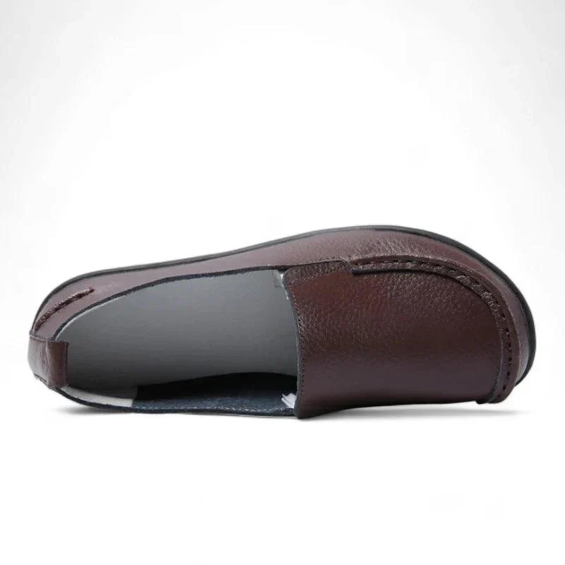 mocassin orthopédique femme souples en cuir fendu – Image 3