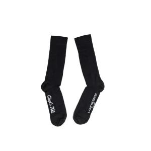 CHAUSSETTES LAINE MÉRINO CHEF DE FILE - NOIR
