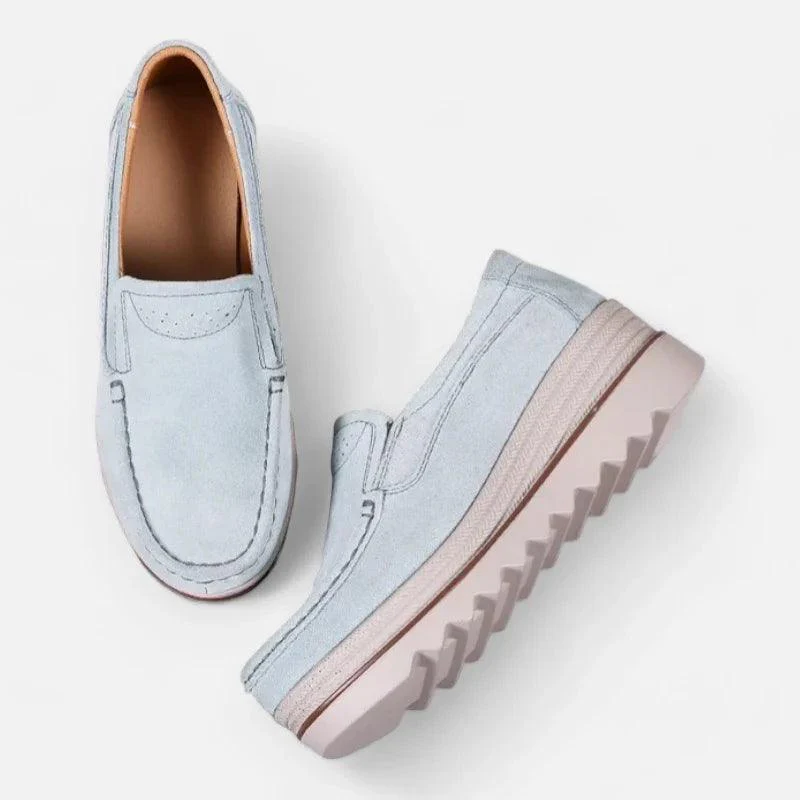 mocassin orthopédique femme compensés en faux daim – Image 3