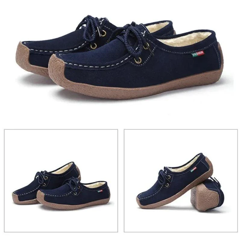 mocassin orthopédique femme en daim à lacets – Image 4