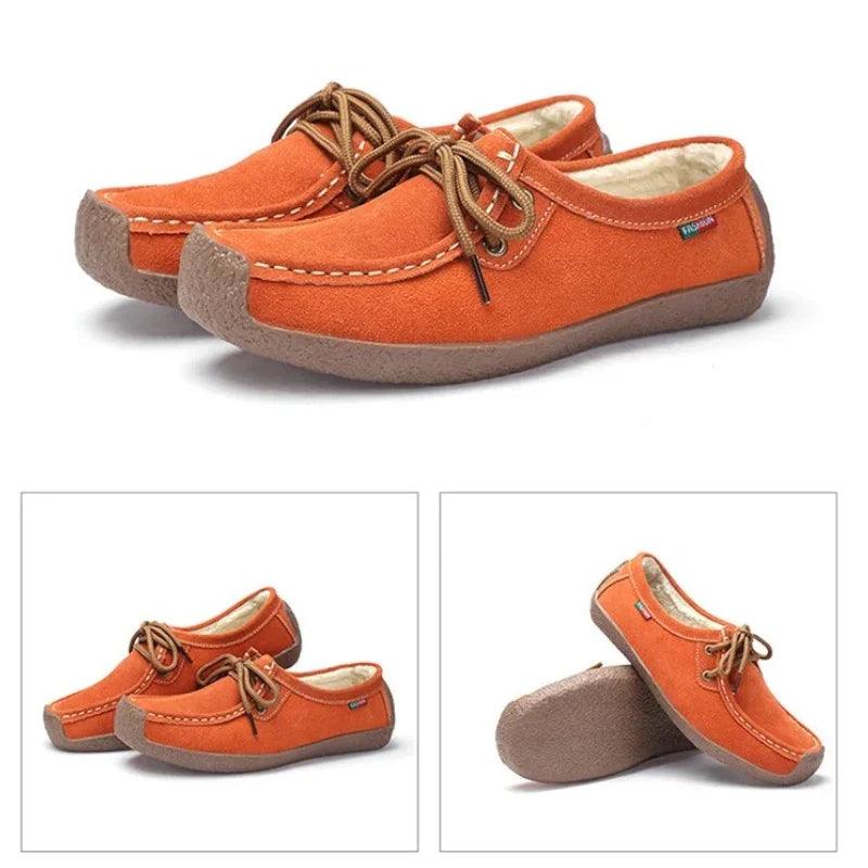 mocassin orthopédique femme en daim à lacets – Image 8