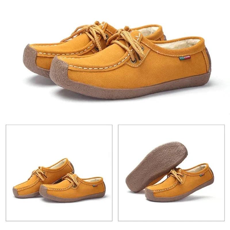 mocassin orthopédique femme en daim à lacets – Image 6