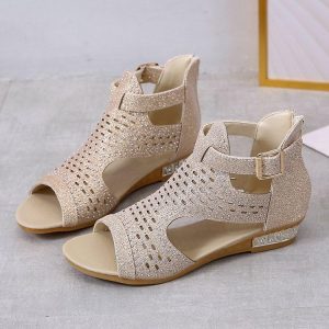 Sandales orthopédiques femme à Talons Bas avec Strass - Zomax