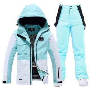 Combinaison de ski femme bleu ciel, 2 pièces