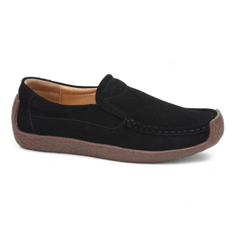 mocassin orthopédique femme en daim apparentes – Image 3