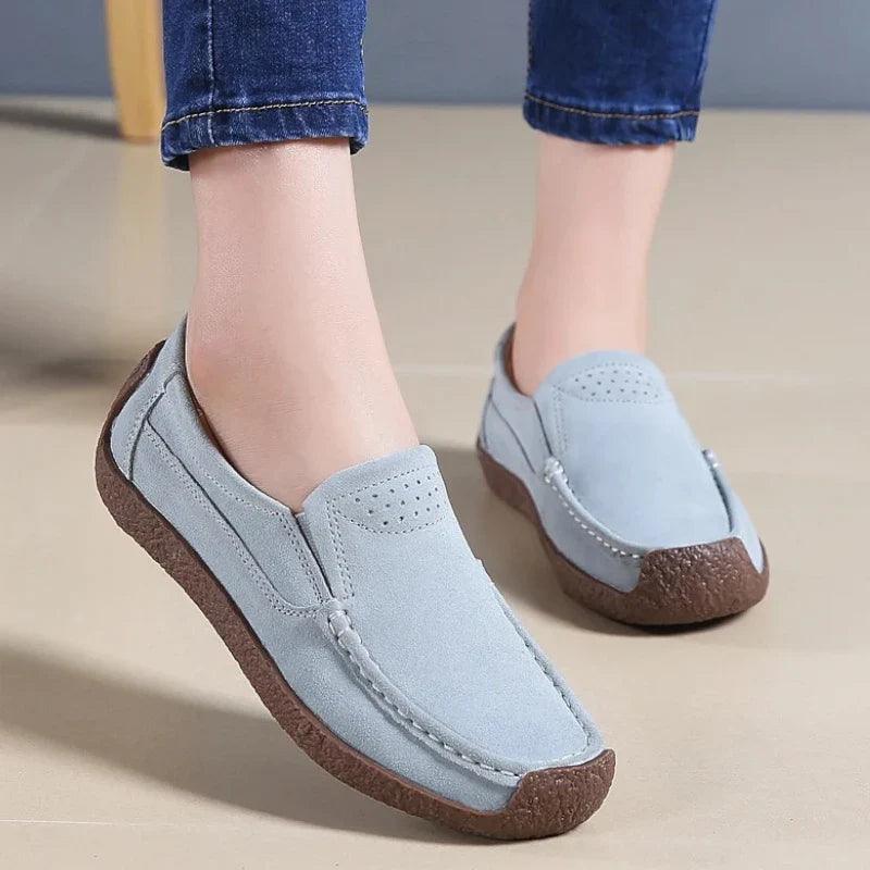 mocassin orthopédique femme en daim apparentes – Image 8