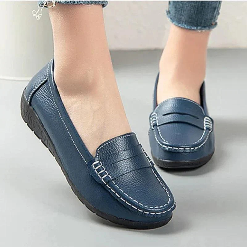 mocassin orthopédique femme en cuir compensées – Image 2