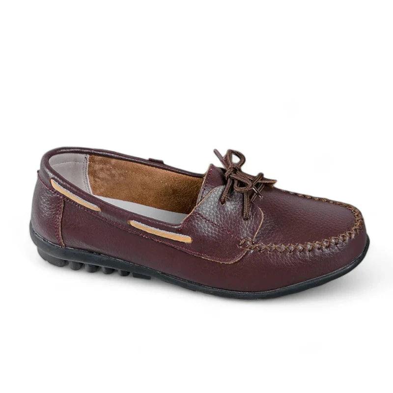mocassin orthopédique femme plats en cuir à lacets – Image 6