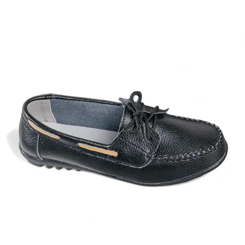 mocassin orthopédique femme plats en cuir à lacets – Image 5