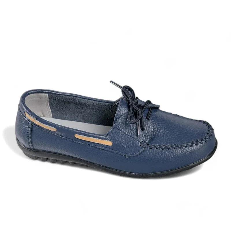 mocassin orthopédique femme plats en cuir à lacets – Image 7