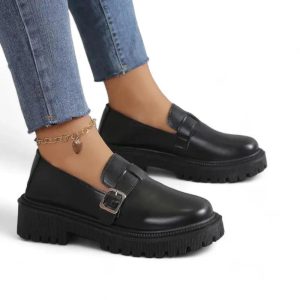 mocassin orthopédique femme vernis à talons