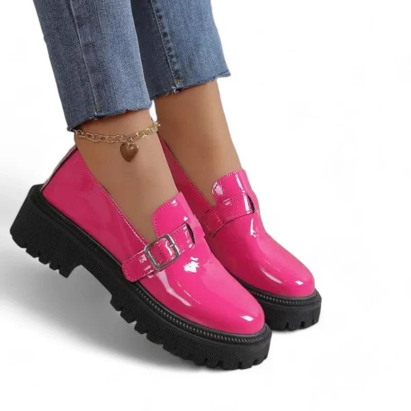 mocassin orthopédique femme vernis à talons – Image 9