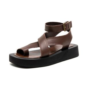 Sandales en cuir pour femmes - Strap