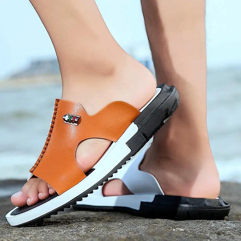 Sandales Confortable En Cuir