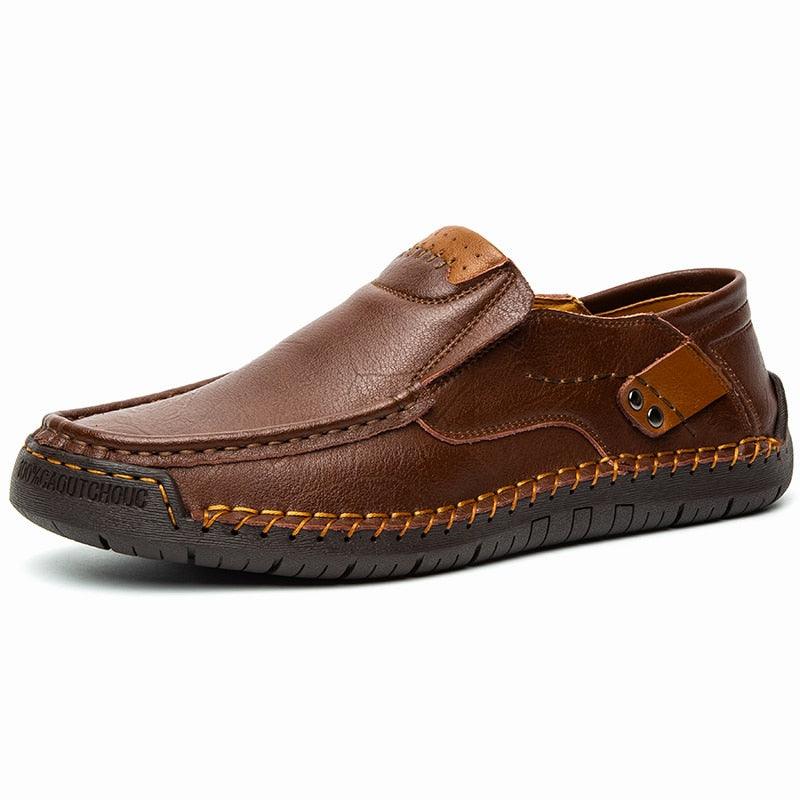 Mocassins en cuir à semelle caoutchouc pour hommes - Voltem – Image 5