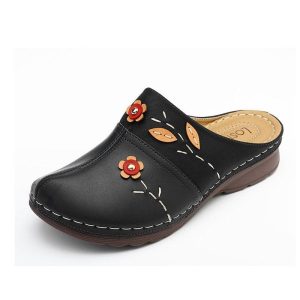 Sabots Confortables Souples avec motifs Fleur