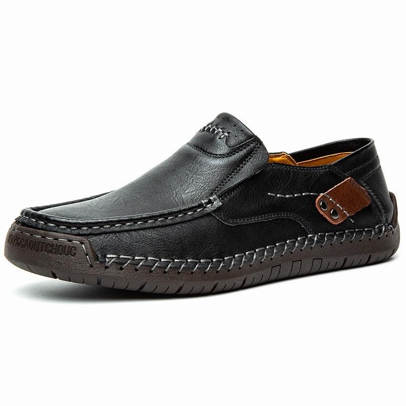 Mocassins en cuir à semelle caoutchouc pour hommes - Voltem – Image 4