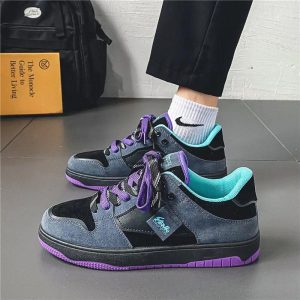 Chaussures Orthopédiques de skate basses avec lacets contrastés pour femmes - Ryler