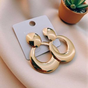 B02/ Boucles d’oreilles rondes dorées