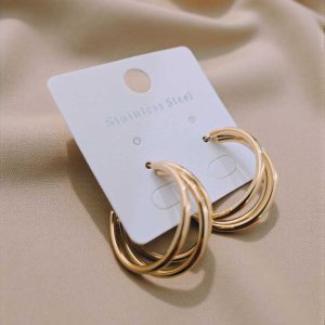 BO3/ Boucles d’oreilles triple créoles