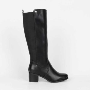 Bottes simili-cuir élastiquées