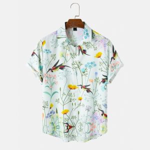 Chemise hawaïenne à manches courtes pour homme