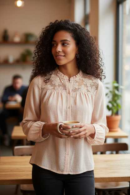 Chemisier avec dentelle