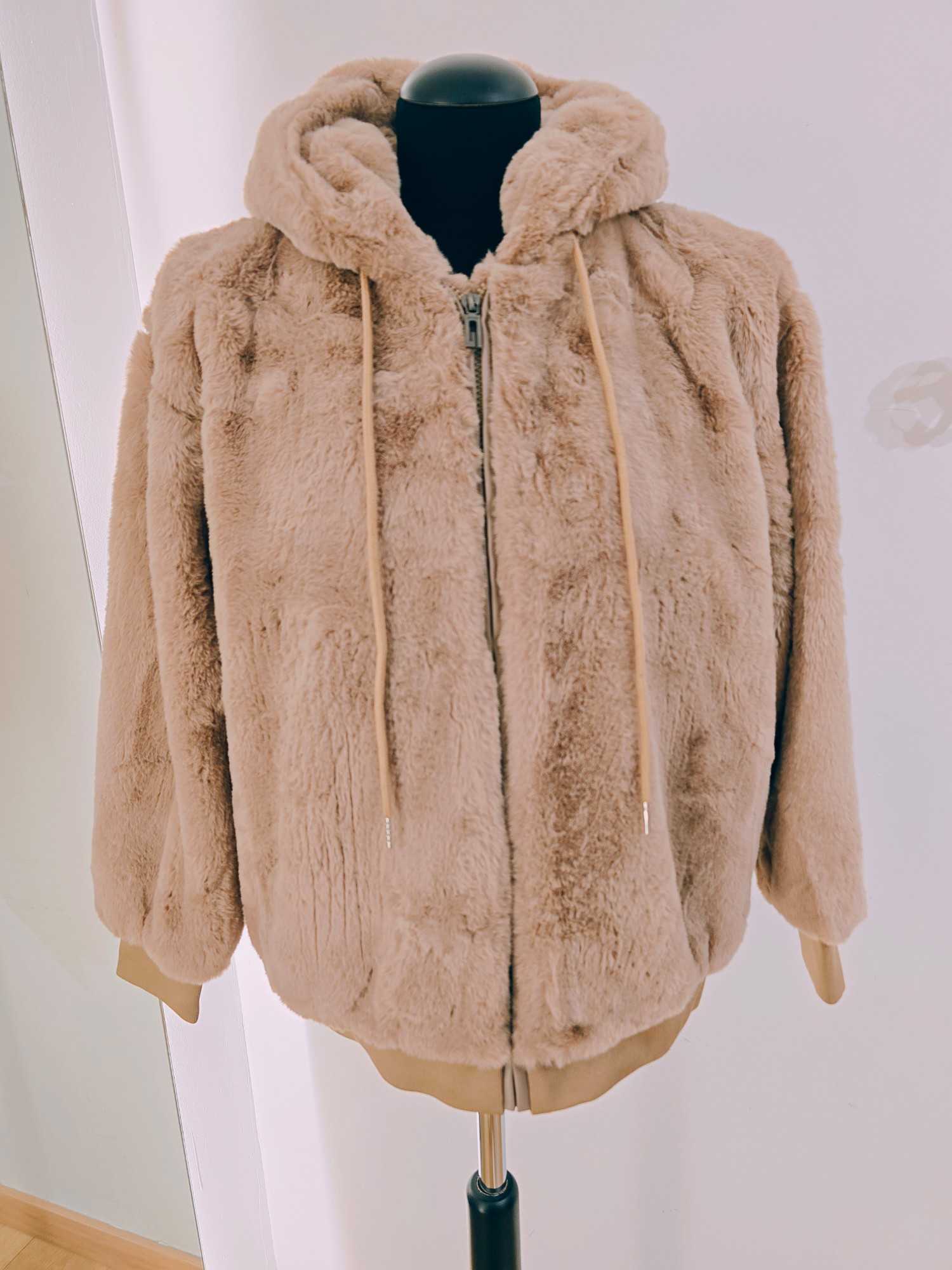 Veste fausse fourrure capuche – Image 3