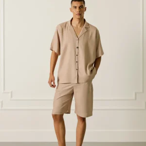 Bermuda beige en lin