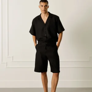 Bermuda noir en lin