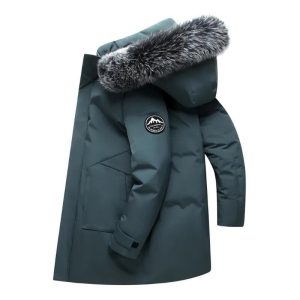 Manteau ski homme parka longue coupe vent doublée