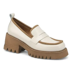 mocassin orthopédique femme vernis à talons