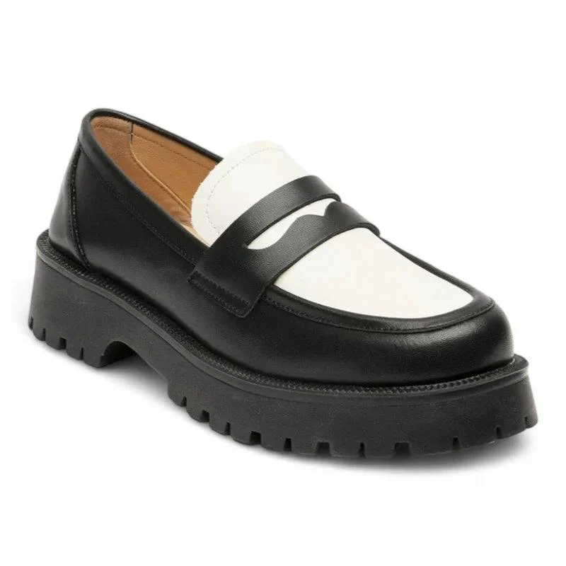 mocassin orthopédique femme compensés en cuir fendu – Image 9