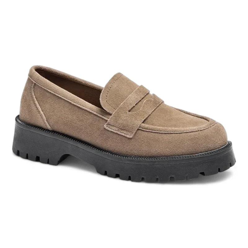 mocassin orthopédique femme compensés en daim – Image 7