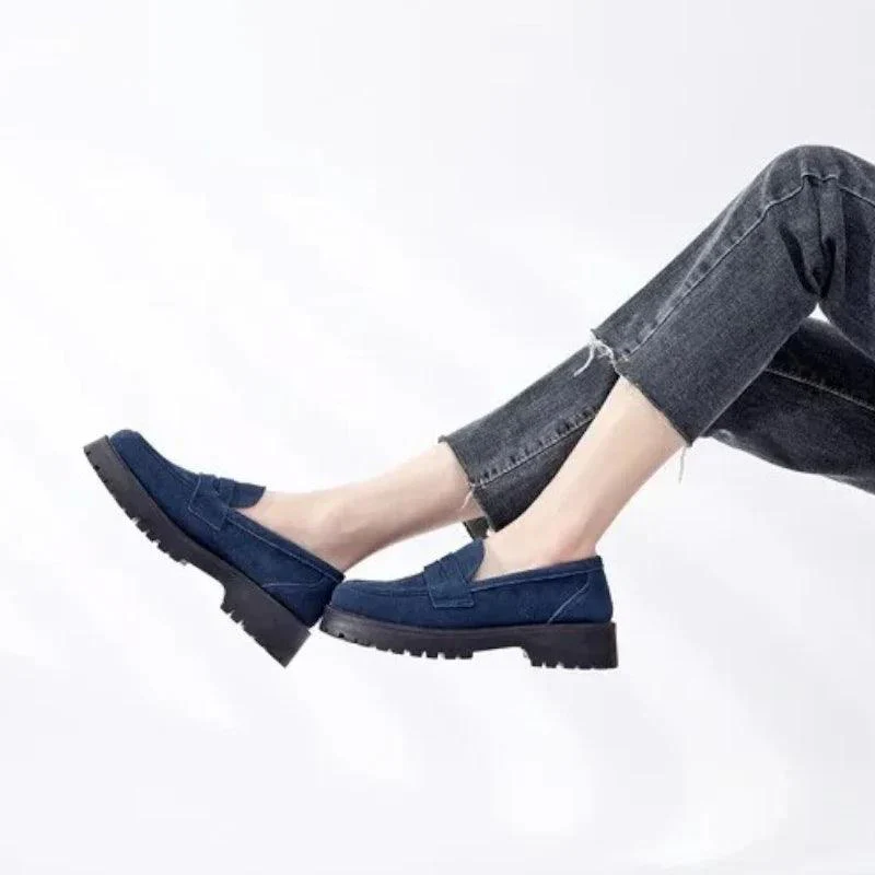 mocassin orthopédique femme compensés en daim – Image 5