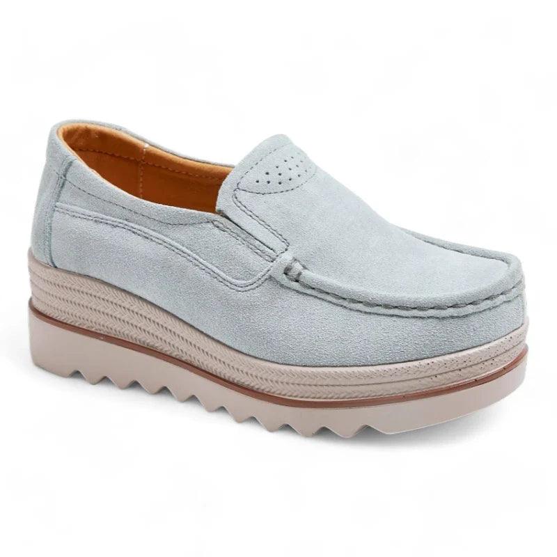 mocassin orthopédique femme compensés en faux daim – Image 7