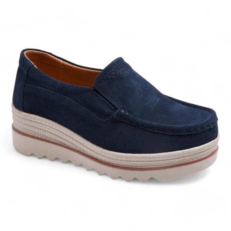 mocassin orthopédique femme compensés en faux daim – Image 6