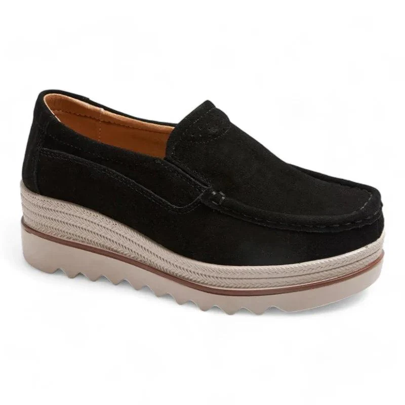 mocassin orthopédique femme compensés en faux daim – Image 5