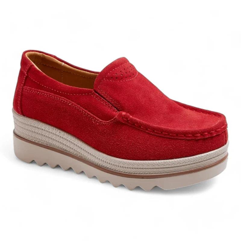 mocassin orthopédique femme compensés en faux daim – Image 8