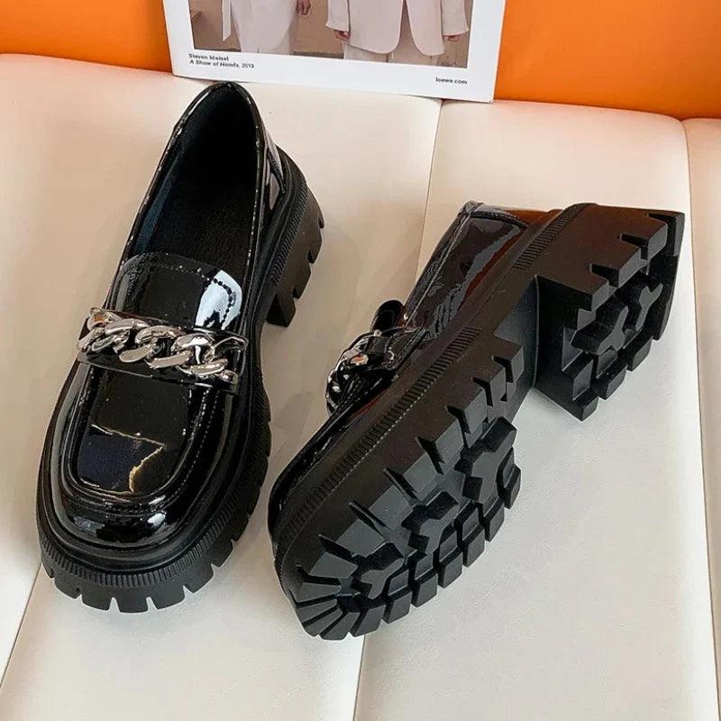 mocassin orthopédique femme vernis compensés – Image 3