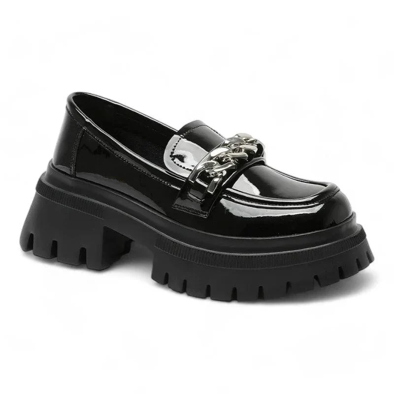 mocassin orthopédique femme vernis compensés