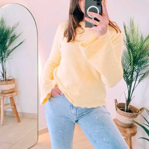 Pull manches tulipes