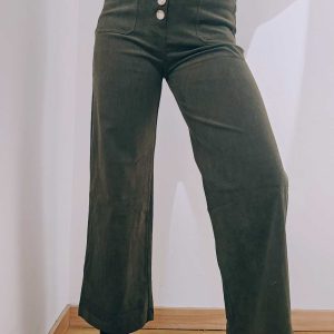 Pantalon droit velours côtelé