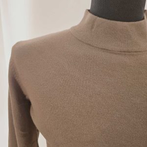 Pull col cheminée uni