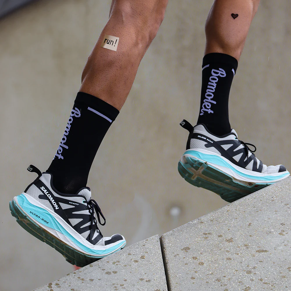 Chaussettes Running Hautes - La Hipster Noir